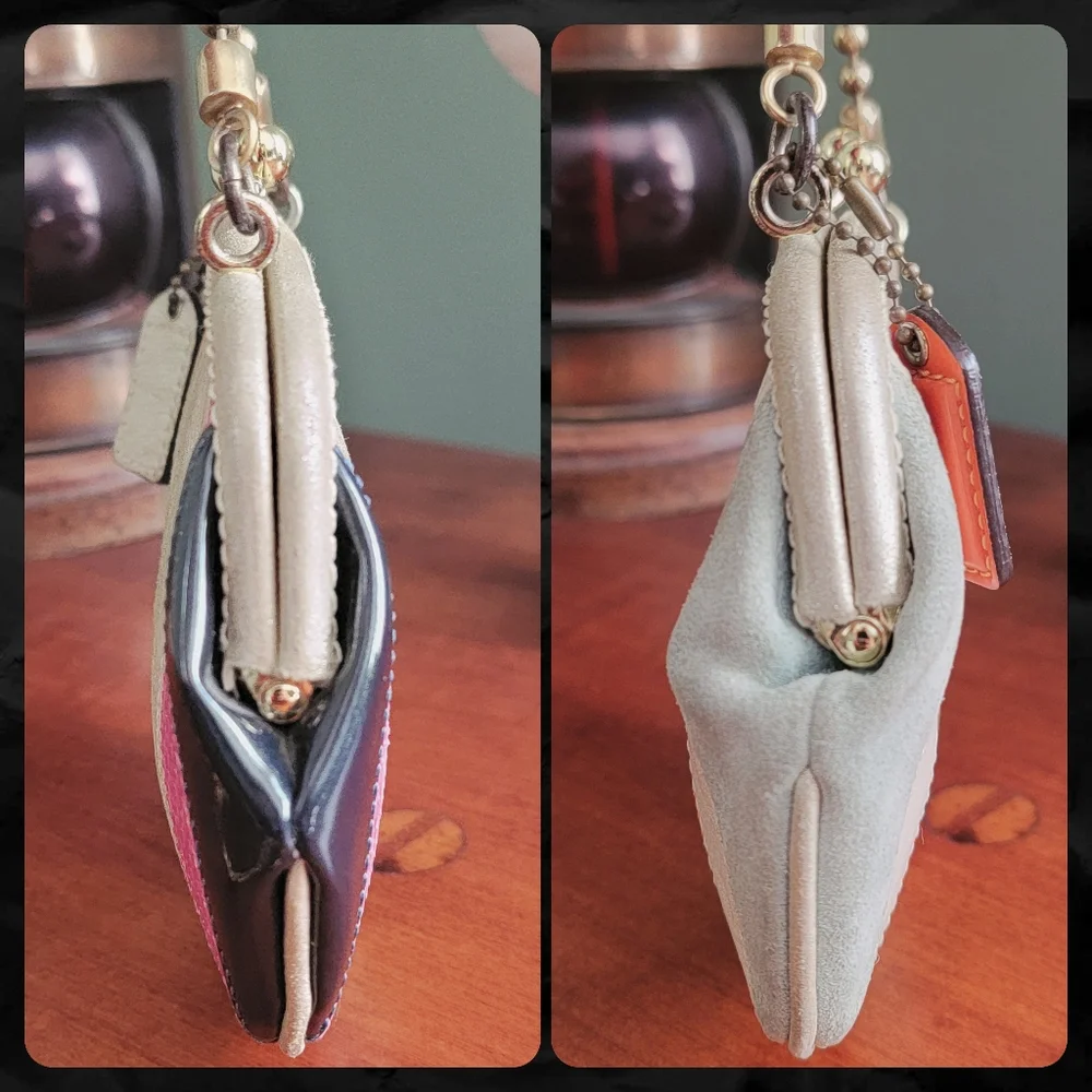 Rare Coach Legacy Patchwork Leather Framed French Purse Ball Chain Crossbody - Picture 2 of 16